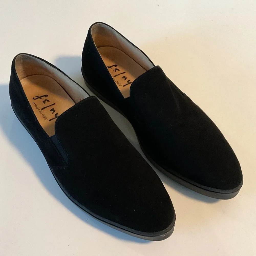 FRENCH SOLE NY Suede Loafer/Sneaker Black Size EU 39 EUC